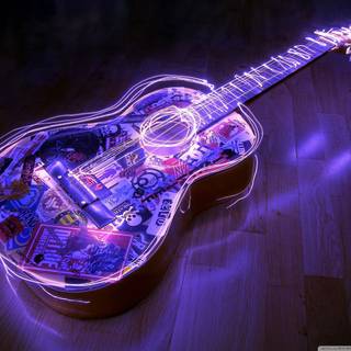 4k girl anime guitar wallpaper