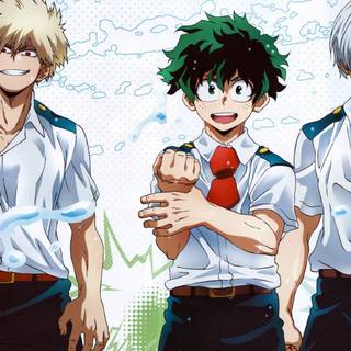 Todoroki and Bakugo wallpaper