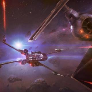 Star Wars mobile art Tie Fighter wallpaper