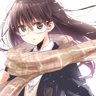 Anime girl glasses wallpaper