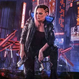 Cyberpunk 2077 mobile HD wallpaper