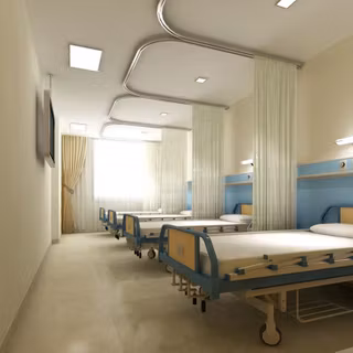 Hospital room wallpaper