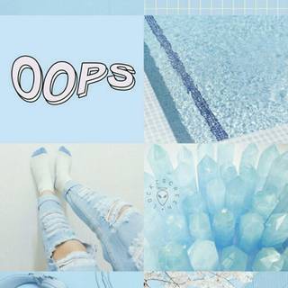 Cute blue aesthetic wallpaper