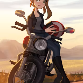 Bike cartoon wallpaper