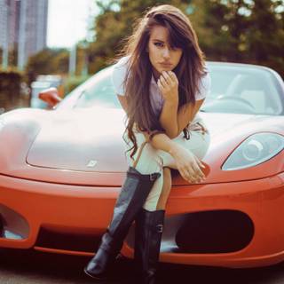 Cars and girls wallpaper