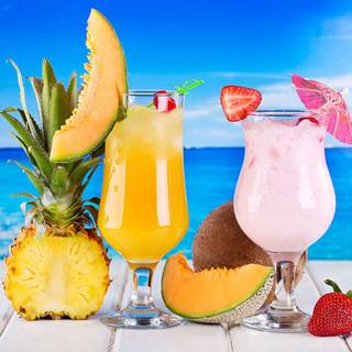 Cocktail fruit summer wallpaper