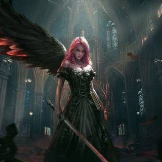 The fallen angel wallpaper