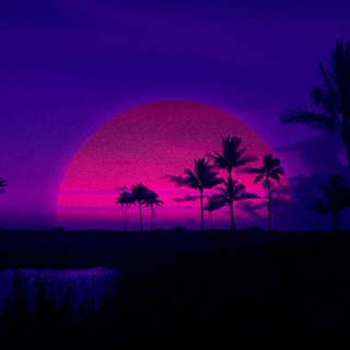 Aesthetic sunset PC wallpaper