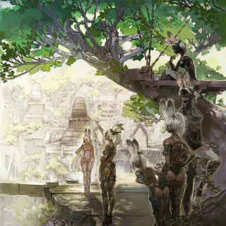 Women in village wallpaper