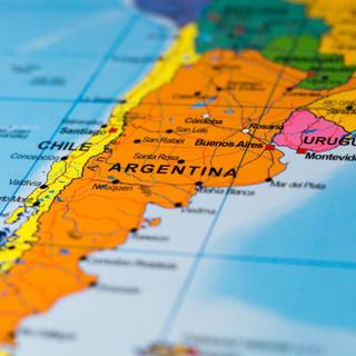 South America map wallpaper