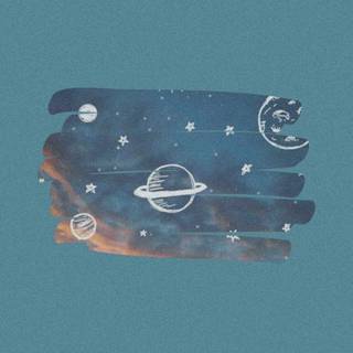 Cute aesthetic iPad blue pastel wallpaper