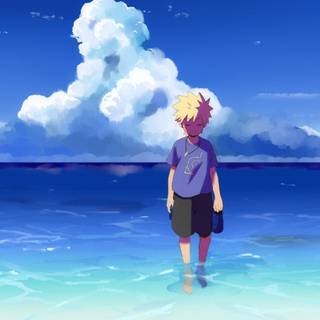 Anime beach wallpaper