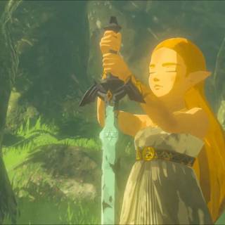 Zelda Breath of The Wild Master Sword desktop wallpaper