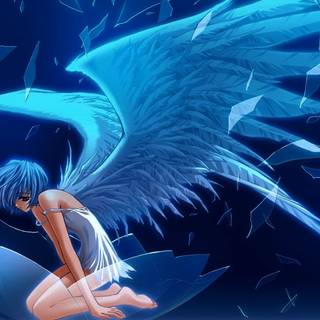 Anime blue HD wallpaper