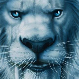 Blue lion wallpaper