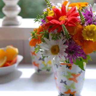 Chamomile flower bouquet wallpaper