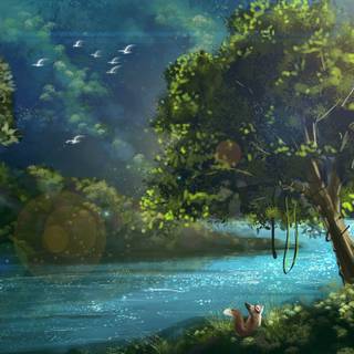 Summer rivers wallpaper