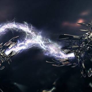 Space cloud reflection wallpaper