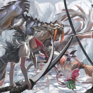 Hunting girls anime wallpaper