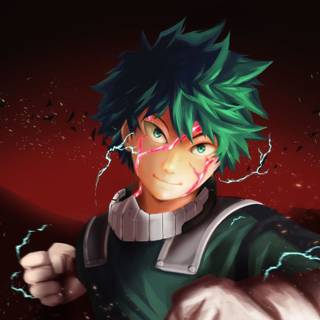 Anime guy green wallpaper