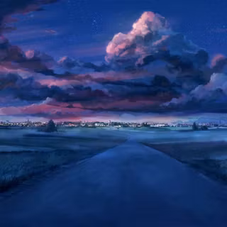 Anime road wallpaper