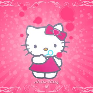 Pink Hello Kitty computer wallpaper