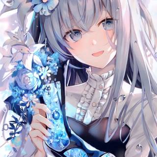 Glass with anime wallpaper