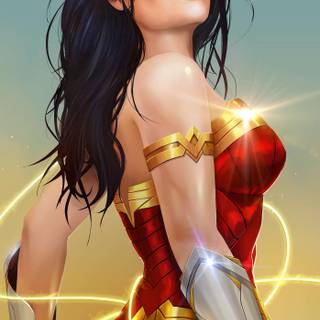 Wonder Woman poly art wallpaper