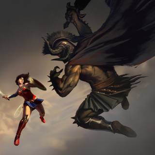 Wonder Woman poly art wallpaper