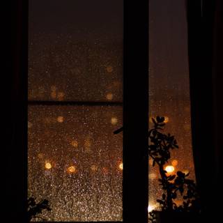 Aesthetic rain night wallpaper