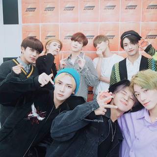 Ateez desktop Wave wallpaper