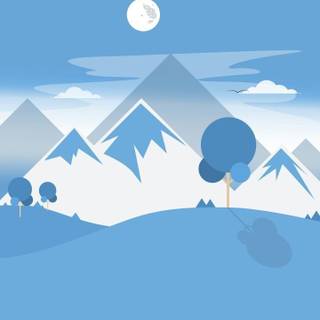 Minimalist snow wallpaper