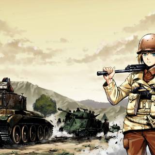 Military anime wallpaper