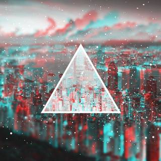 Triangle neon glowing HD wallpaper