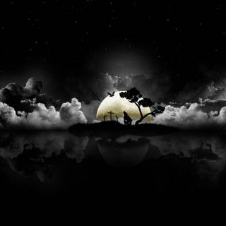 Dark night sky desktop HD wallpaper