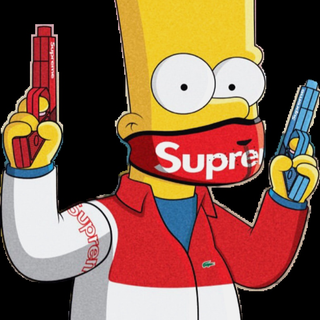 Bart Simpson in red wallpaper