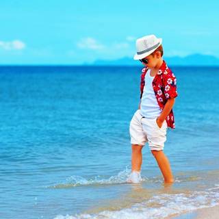 Stylish little boy wallpaper