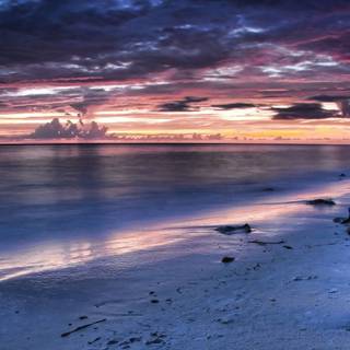 Night at beach 4k wallpaper