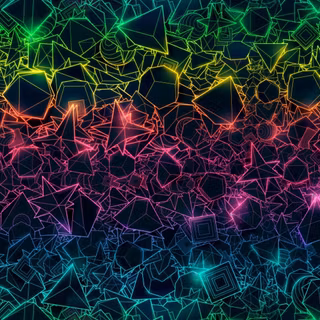 Trippy neon desktop 4k wallpaper