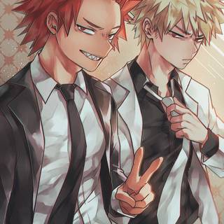 Bakugo and Kirishima wallpaper
