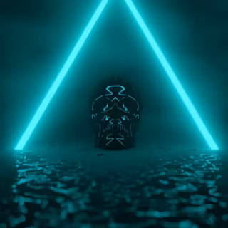 Neon triangle wallpaper