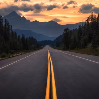 Empty road clouds mountains HD wallpaper