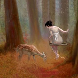 Deer forest HD wallpaper