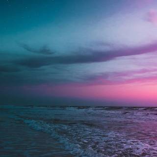 Beach evening Android wallpaper