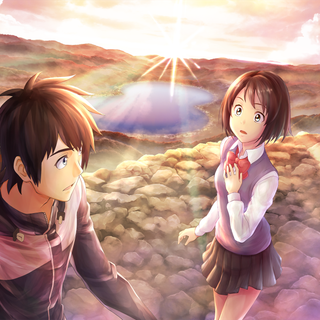 Taki and Mitsuha anime HD wallpaper