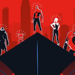 4K anime aesthetic Spider Verse wallpaper