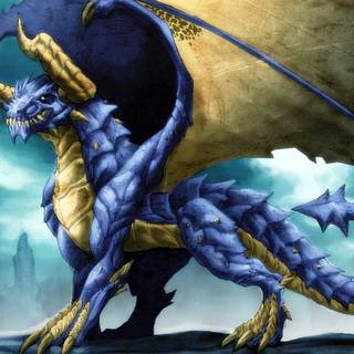 Blue dragon computer wallpaper