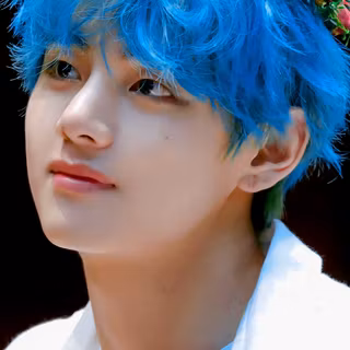 BTS V blue hair wallpaper