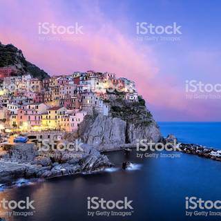 Sunset Cinque Terre Manarola wallpaper