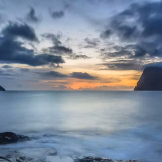 Sunset over the ocean wallpaper